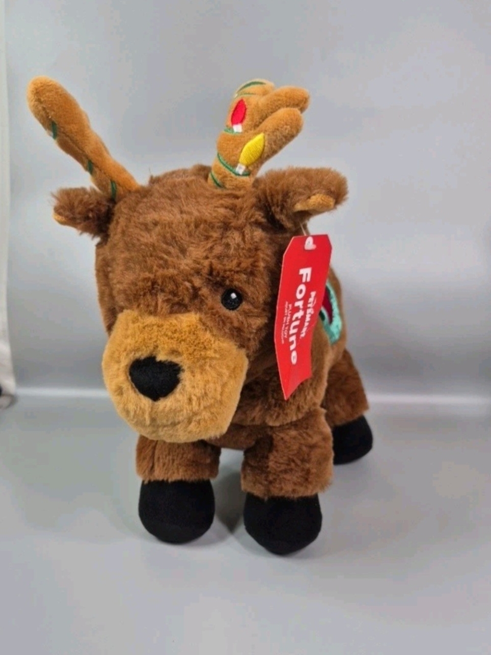 PetSmart Plush 12" Dog Toy Fortune the Reindeer with Squeaker